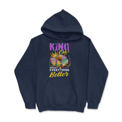 Mardi Gras King Cake Makes Everything Better Funny product Hoodie - Navy