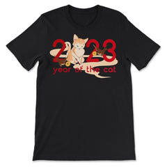 Cat New Year 2023 Nam con Mèo Vietnamese New Year product - Premium Unisex T-Shirt - Black