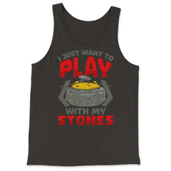 I Just Want to Play with My Stones Curling Sport Lovers design - Tank Top - Black