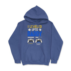 Funny Dad Leveled Up to Daddy Gamer Soon To Be Daddy graphic Hoodie - Royal Blue