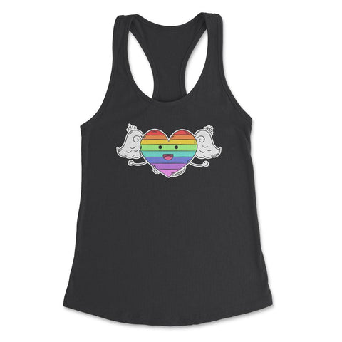 Rainbow Heart Gay Pride Month t-shirt Shirt Tee Gift Women's
