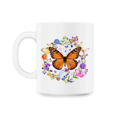 Pollinator Butterflies & Flowers Cottage core Aesthetic product - 11oz Mug - White