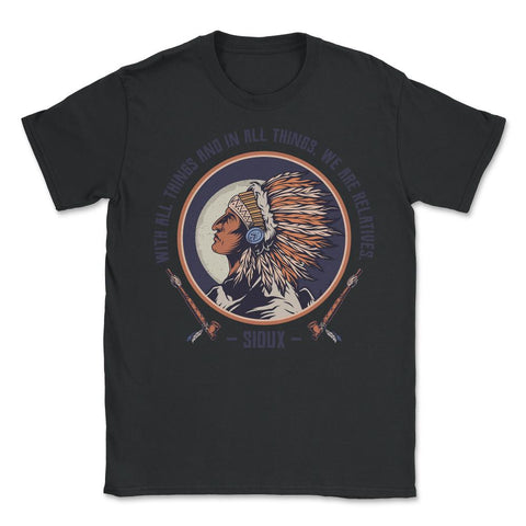 Chieftain Native American Tribal Chief Native Americans graphic - Unisex T-Shirt - Black