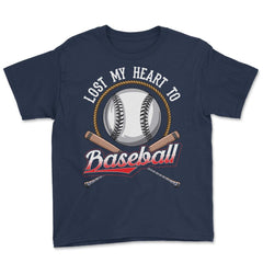 Baseball Lost My Heart to Baseball Lover Sporty Players product Youth - Navy