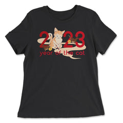 Cat New Year 2023 Nam con Mèo Vietnamese New Year product - Women's Relaxed Tee - Black