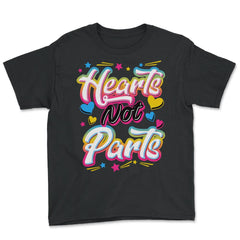 Hearts Not Parts Pansexual LGBTQ+ Pansexual Pride product - Youth Tee - Black