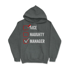 Nice Naughty Manager Funny Christmas List for Santa Claus product - Dark Grey Heather