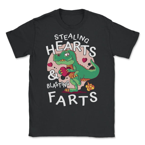 T-Rex Dinosaur Stealing Hearts and Blasting Farts product Unisex - Black