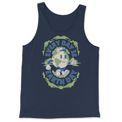 Every day is Earth Planet Day Retro 70’s Vintage product - Tank Top - Navy