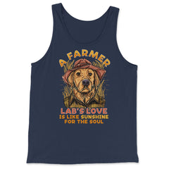 Labrador Farmer Lab’s Dog in Farmer Outfit Labrador product - Tank Top - Navy