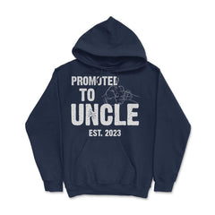 Funny Promoted To Uncle Est 2023 Soon To Be Uncle design Hoodie - Navy