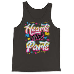 Hearts Not Parts Pansexual LGBTQ+ Pansexual Pride product - Tank Top - Black