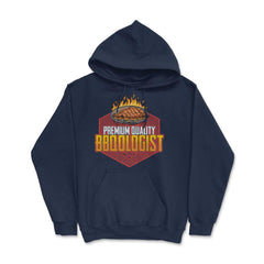 BBQuologist Funny Retro Grilling BBQ Meme product - Hoodie - Navy