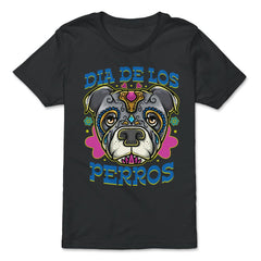 Dia De Los Perros Quote Sugar Skull Pitbull Dog Lover design - Premium Youth Tee - Black