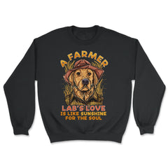 Labrador Farmer Lab’s Dog in Farmer Outfit Labrador product - Unisex Sweatshirt - Black