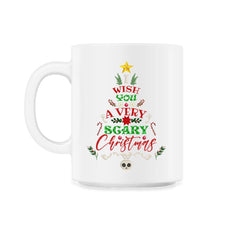 I Wish You a Very Scary Christmas Funny Kawaii Xmas Tree product - 11oz Mug - White