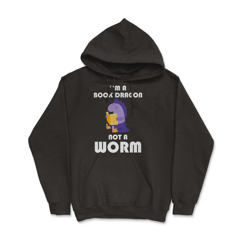 Funny Book Lover Reading Humor I'm A Book Dragon Not A Worm design - Black