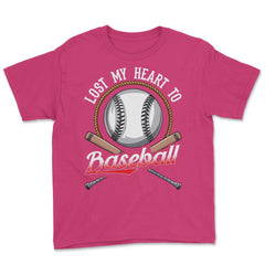 Baseball Lost My Heart to Baseball Lover Sporty Players product Youth - Heliconia