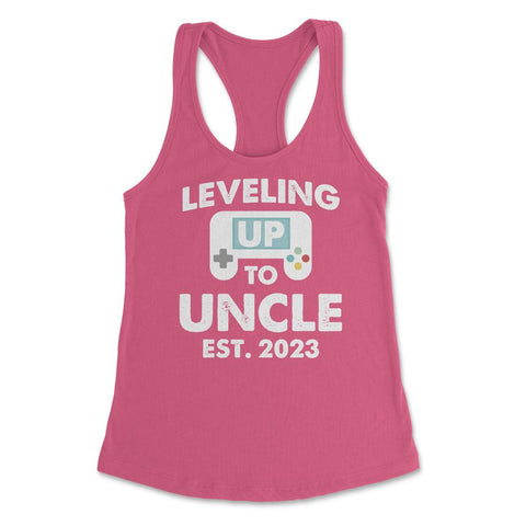 Funny Gamer Uncle Leveling Up To Uncle Est 2023 Gaming graphic - Hot Pink