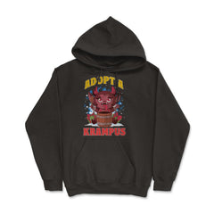 Adopt a Krampus Funny Christmas Devil Meme Krampus print - Hoodie - Black
