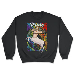 Gay Zodiac LGBTQ Zodiac Sign Sagittarius Rainbow Pride design - Unisex Sweatshirt - Black