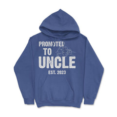 Funny Promoted To Uncle Est 2023 Soon To Be Uncle design Hoodie - Royal Blue