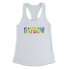 Gaybow Rainbow Word Gay Pride Month t-shirt Shirt Tee Gift Women's