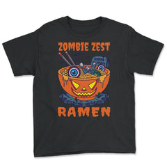 Zombie Zest Ramen Bowl Halloween Noodle Print product - Youth Tee - Black