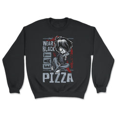 Wear Black Eat Pizza Emo Japanese Sad Anime Boy Emo product - Unisex Sweatshirt - Black