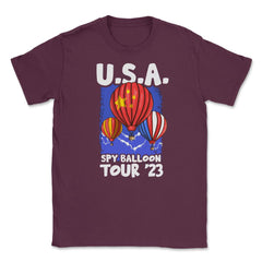 Spy Balloon Tour 2023 February 4th, 2023,Spy Balloons Funny design - Maroon