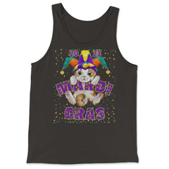 Mardi Gras Cat 2023 Cat Tuesday Cute Kitten with Jester Hat product - Tank Top - Black