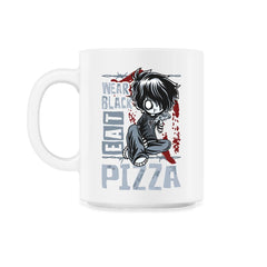 Wear Black Eat Pizza Emo Japanese Sad Anime Boy Emo product - 11oz Mug - White