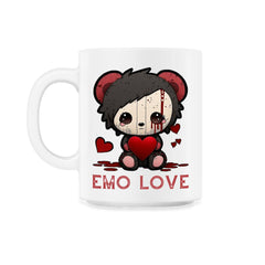 Chibi Emo Gothic Love Japanese Sad Anime Boy Emo Love graphic - 11oz Mug - White