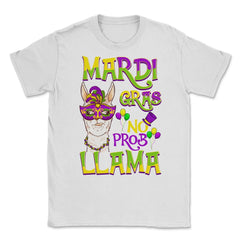 Mardi Gras Llama Funny Carnival Gift design Unisex T-Shirt