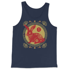 Chinese New Year of the Rabbit 2023 Symbol & Flowers design - Tank Top - Navy