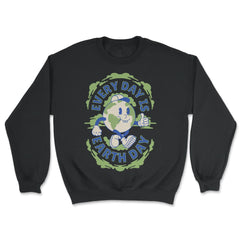 Every day is Earth Planet Day Retro 70’s Vintage product - Unisex Sweatshirt - Black