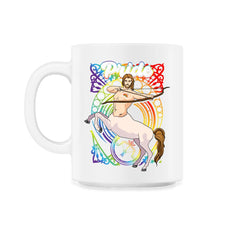 Gay Zodiac LGBTQ Zodiac Sign Sagittarius Rainbow Pride design - 11oz Mug - White