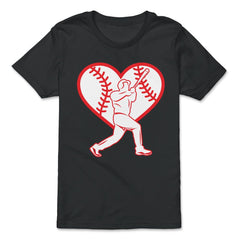 Baseball Heart Batter Baseball Lover Fan Coach Player product - Premium Youth Tee - Black