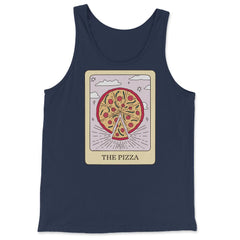 The Pizza Foodie Tarot Card Pizza Lover Fortune Teller graphic - Tank Top - Navy