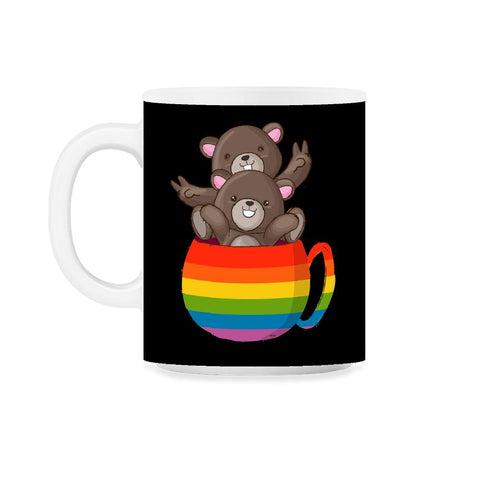 Bear Rainbow Flag Bears Cup Gay Pride graphic 11oz Mug