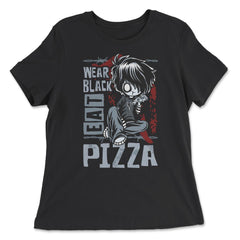 Wear Black Eat Pizza Emo Japanese Sad Anime Boy Emo product - Women's Relaxed Tee - Black