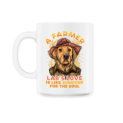 Labrador Farmer Lab’s Dog in Farmer Outfit Labrador product - 11oz Mug - White