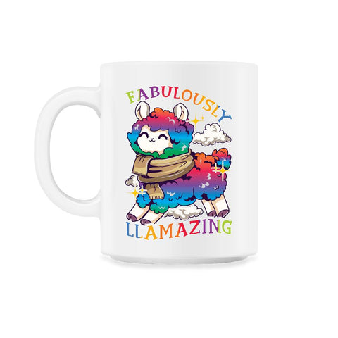 Rainbow Fabulously Llamazing Llama Gay Pride Funny Gift design 11oz