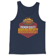 BBQuologist Funny Retro Grilling BBQ Meme product - Tank Top - Navy