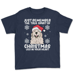 Just Remember True Spirit of Christmas Lies in Your Heart graphic - Navy