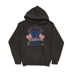 Bearded, Brave, Patriotic Papa 4th of July Independence Day design - Hoodie - Black