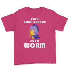 Funny Book Lover Reading Humor I'm A Book Dragon Not A Worm design - Heliconia