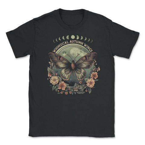 Cottage Core Butterfly With Flower Nature Lover Product design - Unisex T-Shirt - Black