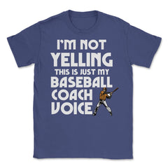 Funny Baseball Lover I'm Not Yelling Baseball Coach Voice graphic - Purple