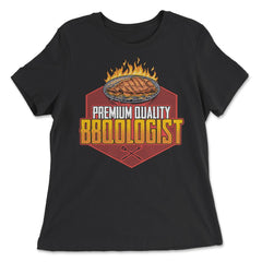 BBQuologist Funny Retro Grilling BBQ Meme product - Women's Relaxed Tee - Black